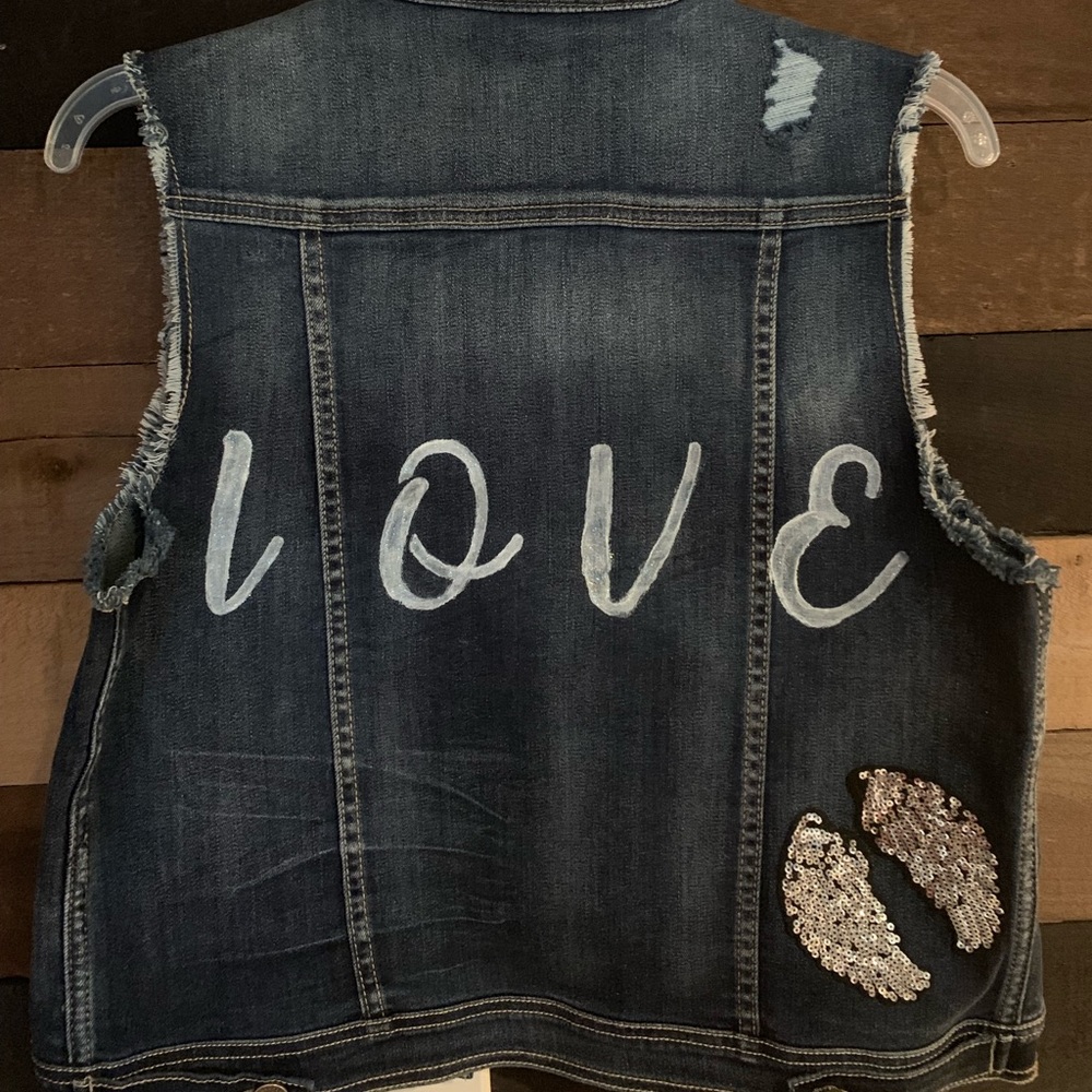 Distressed Jean Jacket Bejeweled!